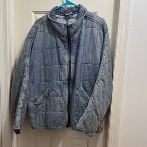 Easel Women’s Quilted Denim Jacket -Large